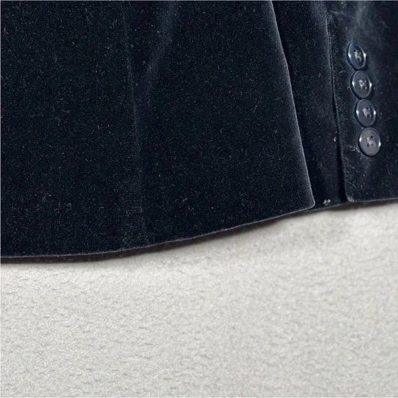 Ralph Lauren Black Label Velvet Jacket Coat Blazer Size 8 Deep Navy Blue - Picture 7 of 9